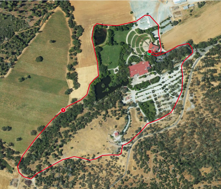 2026 Wine5k course at Ironstone Vineyards
